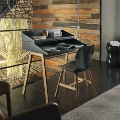 Bureau Black Writing Desk by Esa Vesmanen