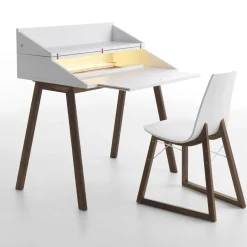 Bureau White Writing Desk by Esa Vesmanen