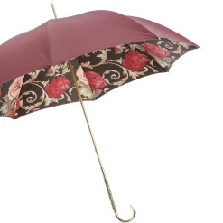 Burgundy Vintage Umbrella - Double Cloth
