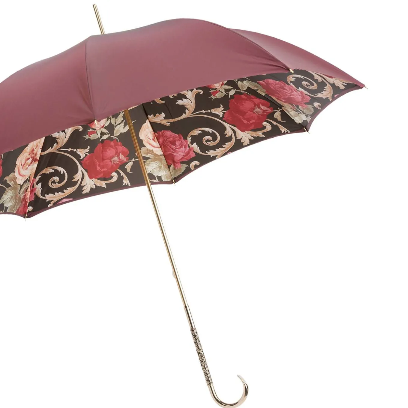 Burgundy Vintage Umbrella - Double Cloth