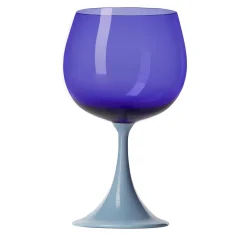 Burlesque Blue & Light-Blue Stem Glass by Stefano Marcato