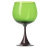 Burlesque Green & Blueberry Stem Glass by Stefano Marcato