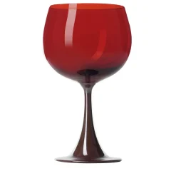 Burlesque Red & Blueberry Stem Glass by Stefano Marcato