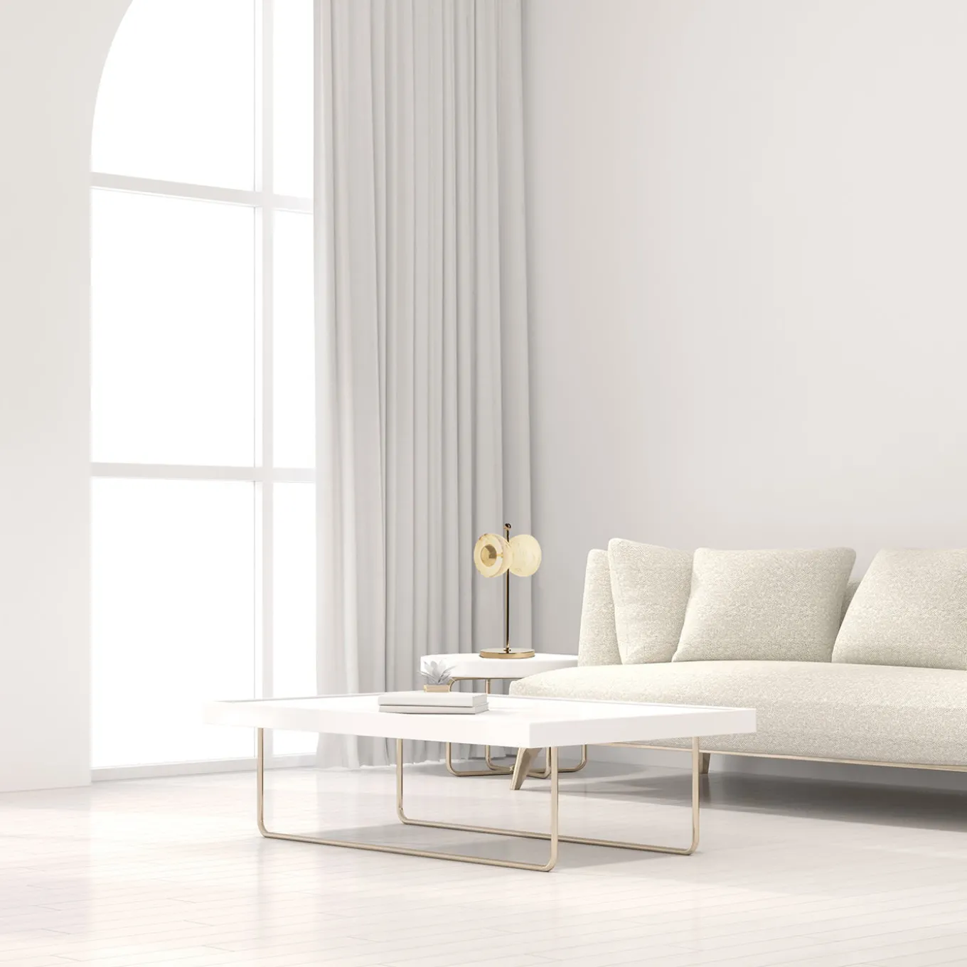 Butterfly Table Lamp in Polished Brass and Alabaster