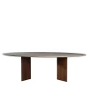 C Iroko Wood & Resin Outdoor Dining Table