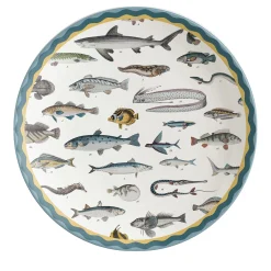Cabinet De Curiosités Porcelain Charger Plate With Fishes