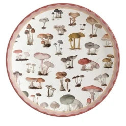 Cabinet De Curiosités Porcelain Charger Plate With Mushrooms