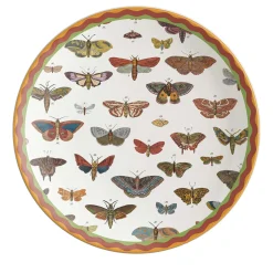 Cabinet De Curiosités Porcelain Charger Plate With Butterflies