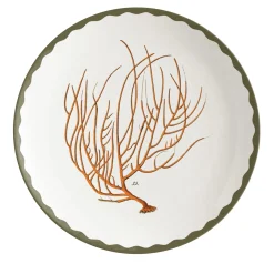 Cabinet De Curiosités Set Of 2 Porcelain Bread Plates With Corals