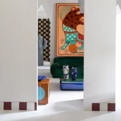 Cabochon Curved Green Sofa