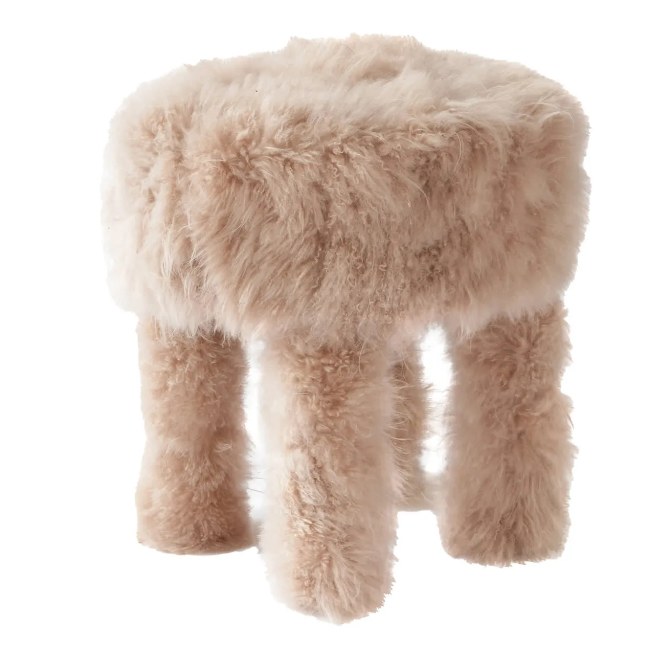Cachemire Fur Pouf by Lorenza Bozzoli