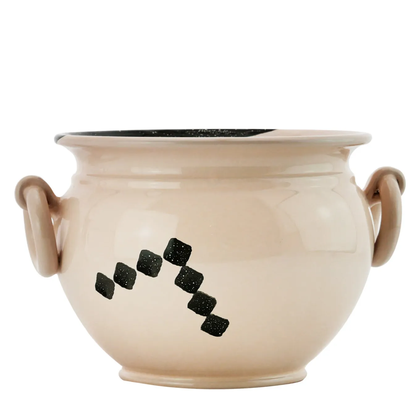 Cachepot with Kiasmo Square Pattern