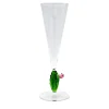 Cactus Mania Set of 4 Flutes in Green