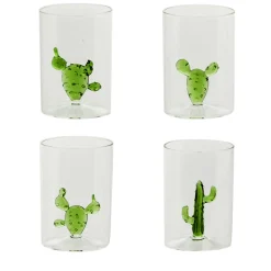 Cactus Set of 4 Glasses