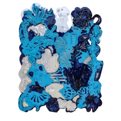 Caelum Stellans Blu Di Prussia Wall Sculpture by Matteo Cibic