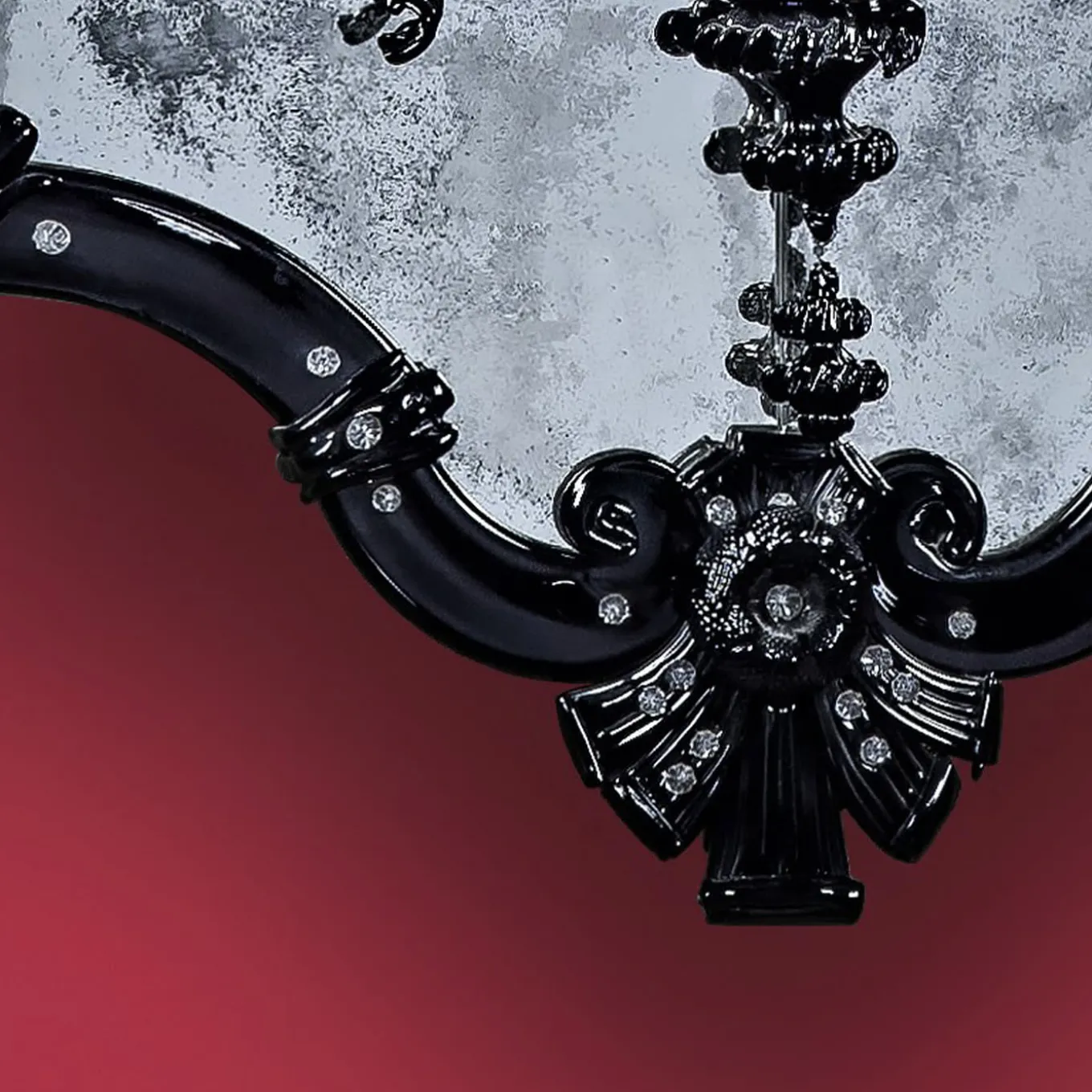 Ca'Giustinian Murano Glass Mirror with 2 Lights