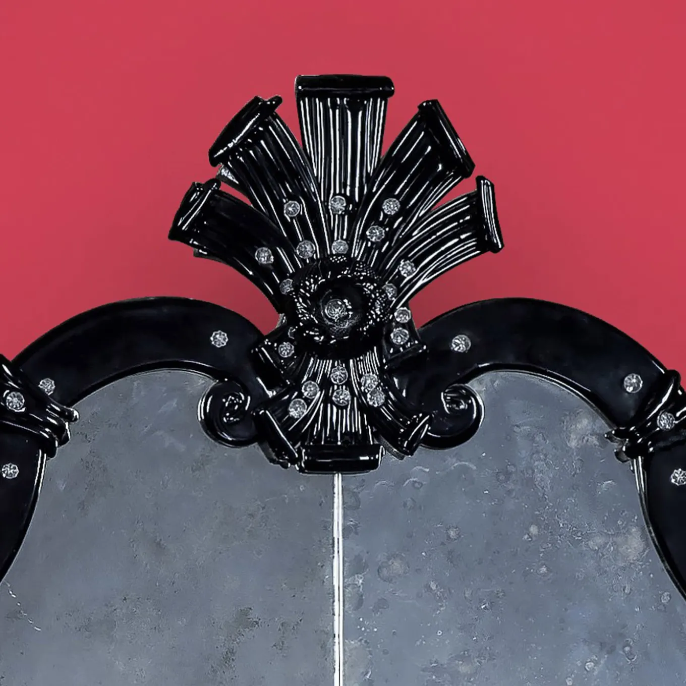 Ca'Giustinian Murano Glass Mirror with 2 Lights