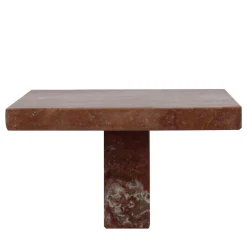 Cake Stand in Red Travertine Marble