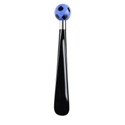 Calcio Small Black & Blue Decorated Shoehorn