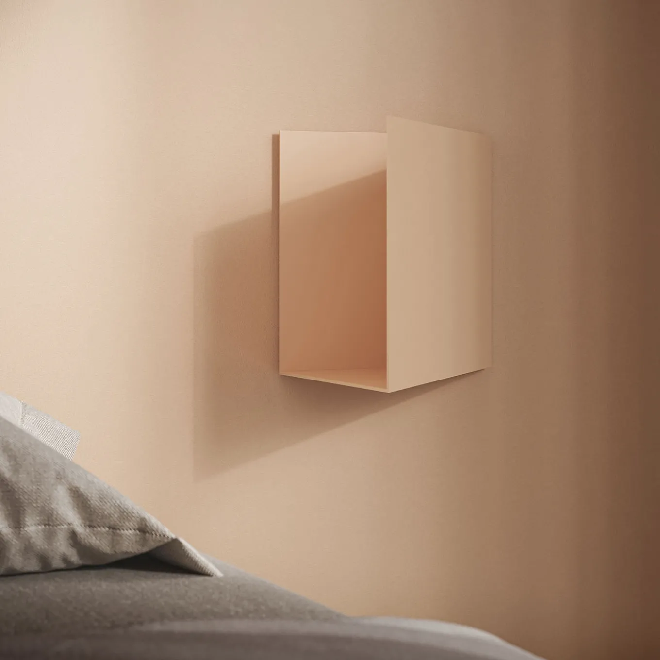 Caletta Pocket Pink Metal Shelf with Right Opening