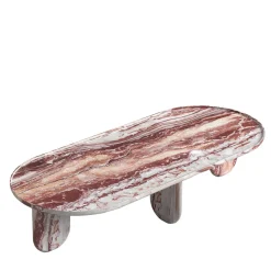 Calipso 45 Red arabescato orobico marble outdoor coffee table