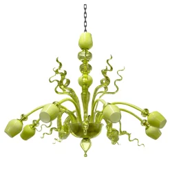 Callesverde Green Glass Chandelier