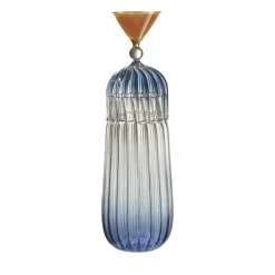 Calypso Blue Bottle and Glass