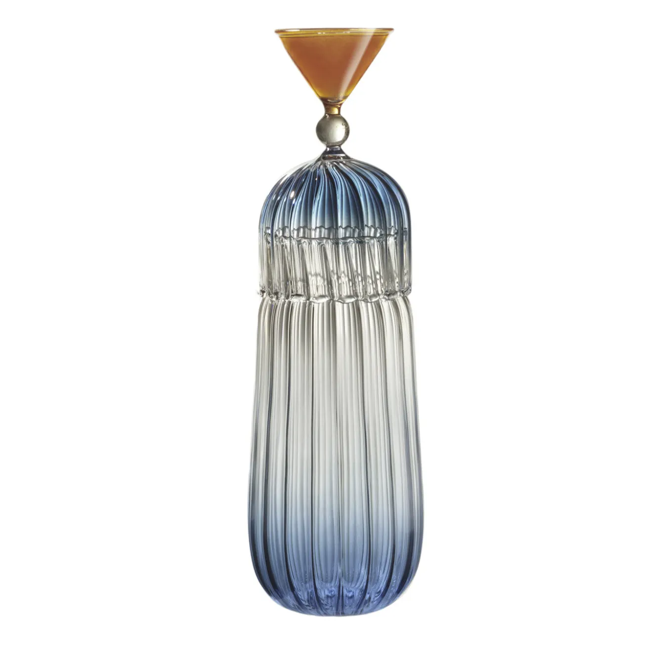 Calypso Blue Bottle and Glass