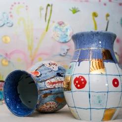 Calypso Blue Porcelain Vase