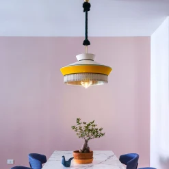 Calypso Martinique Xl Yellow Indoor Pendant Lamp By Servomuto