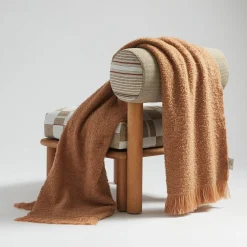 Camel Bouclè Throw