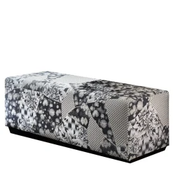 Camille Black and White Bench