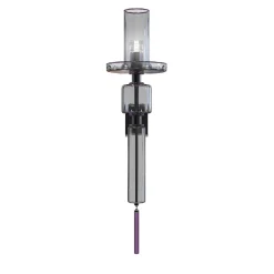 Canaletto 1-light Gray and Purple Cylindrical Murano Glass Wall Sconce