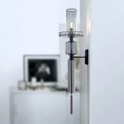 Canaletto 1-light Gray and Purple Cylindrical Murano Glass Wall Sconce