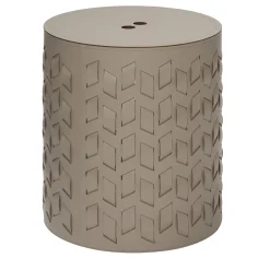 Cancun N. 13 Beige Round Basket with Lid