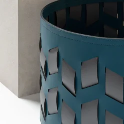 Cancun N. 9 Petrol Blue Round Basket