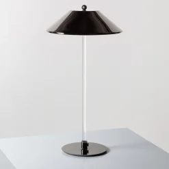 Candilee Polished Black Table Lamp by Isacco Brioschi