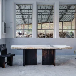 Candoglia Candoglia Marble And Oak Wood Dining Table