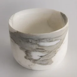 Candy White Calacatta Marble Serving Bowl