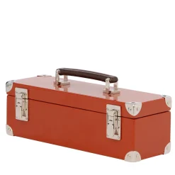 Cannes Orange Bottle Trunk with Chrome Details