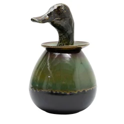 Canopo Anatra Black & Green Vase #2