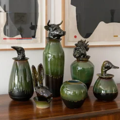 Canopo Anatra Black & Green Vase #2