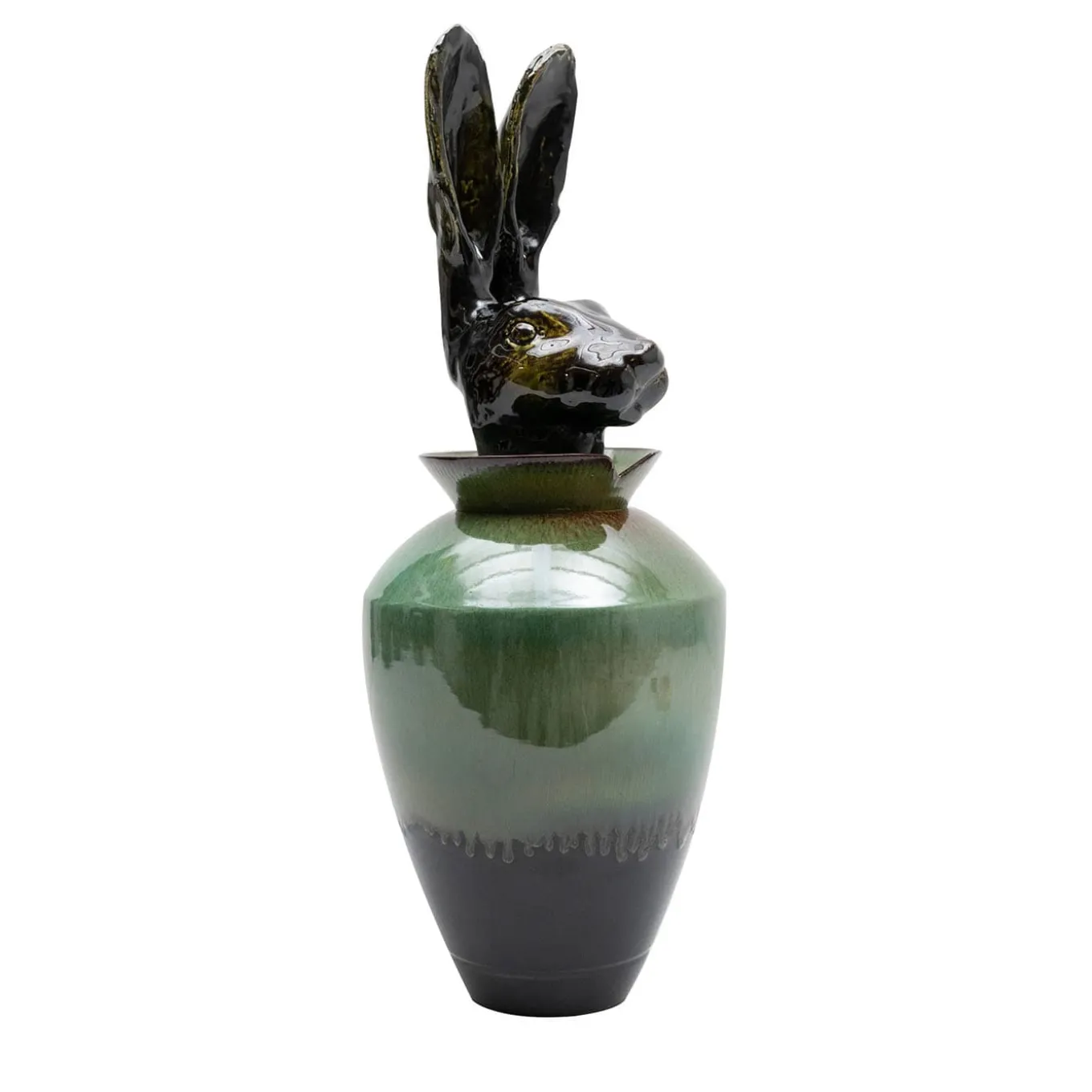 Canopo Lepre Black & Green Vase #3