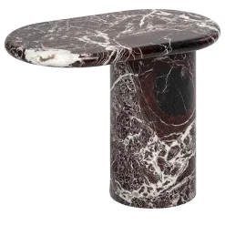 Cantilever S Rosso Levanto Marble End Table by Matteo Zorzenoni