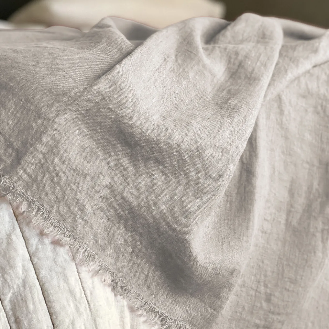 Canvas Beige Linen Blanket