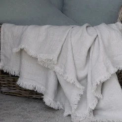 Canvas Beige Linen Blanket