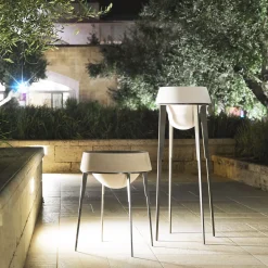 Capasa Large Iron & Lecce Limestone Vase by Silvio De Ponte