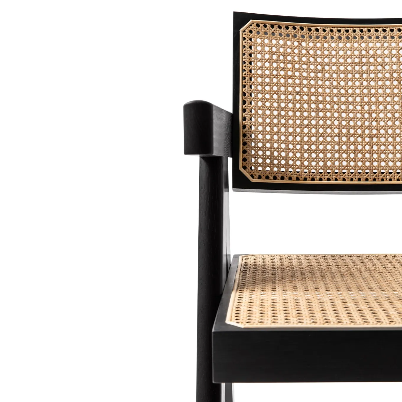 Capitol Complex Office Chair, Hommage à Pierre Jeanneret – Vienna Straw Seat