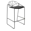 Capri Black and Charcoal Gray Stool