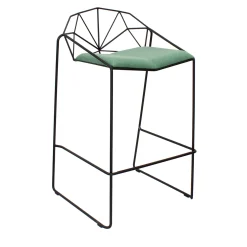 Capri Black and Green Stool